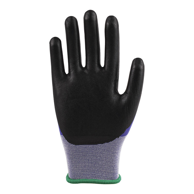 21 Guage Nylon Gloves Ultra Fine Foaming Blue