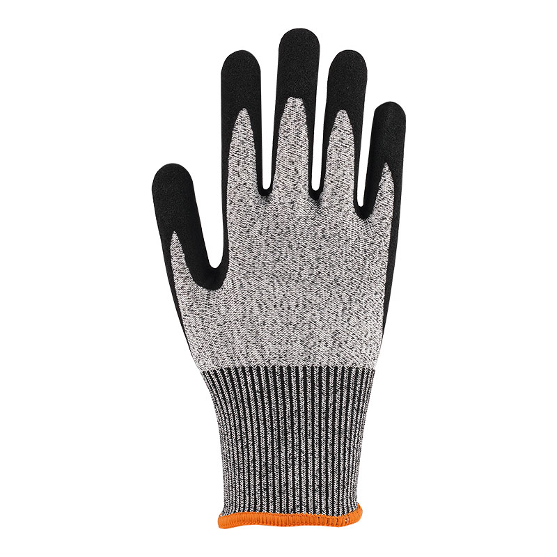 13 Guage Heather Grey Nitrile Gloves A5