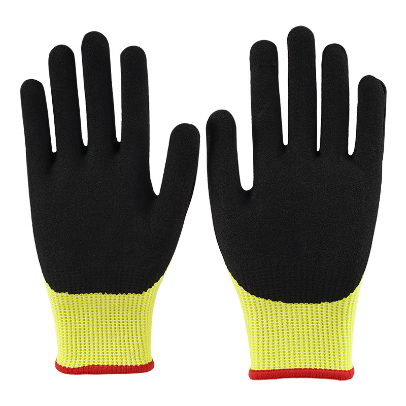 13 Guage Fluorescent Yellow Anti-impact Gloves A5