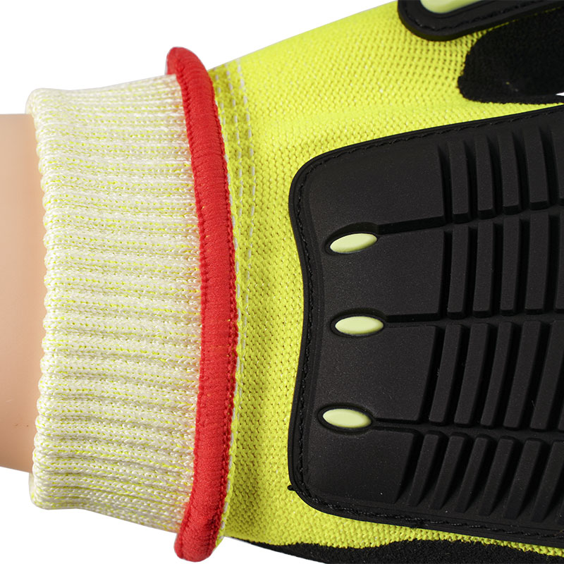 13 Guage Fluorescent Yellow Anti-vibration Gloves A5