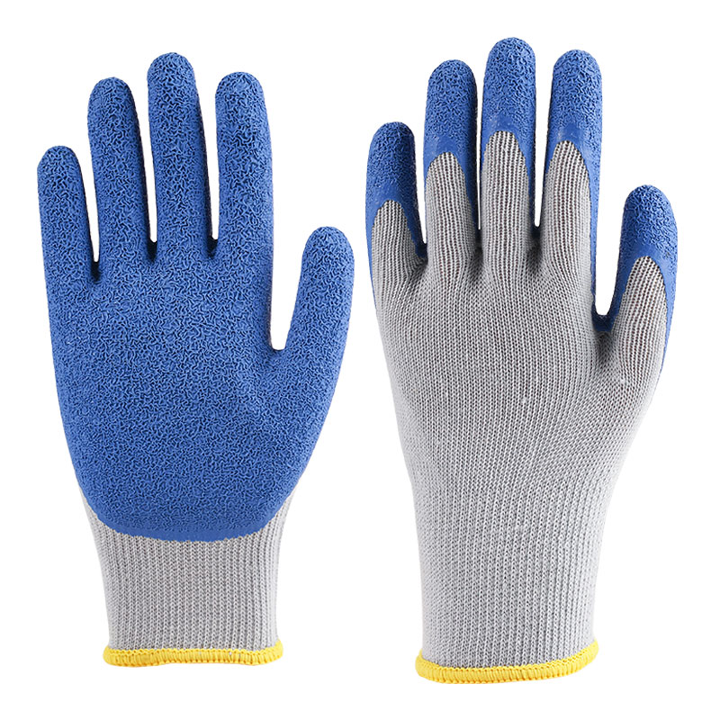 10 Guage Polyester Latex Wrinkled Gloves