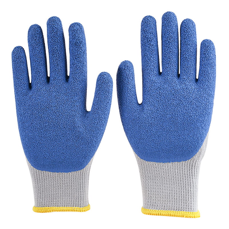 10 Guage Polyester Latex Wrinkled Gloves