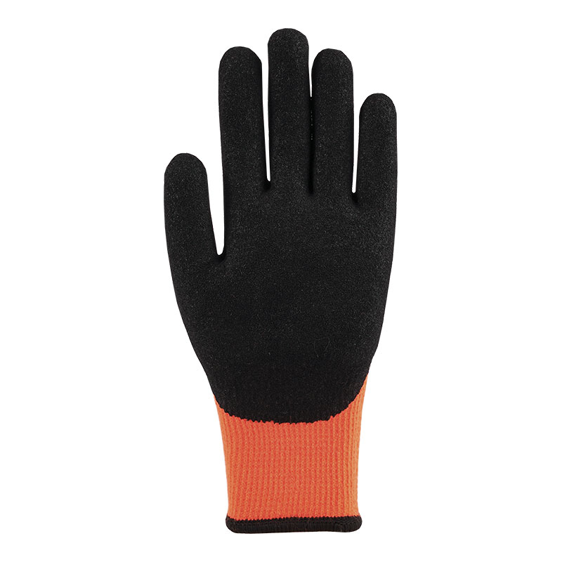 10 Guage Terry Nitrile 3/4 Dipped Matte Orange Red Gloves