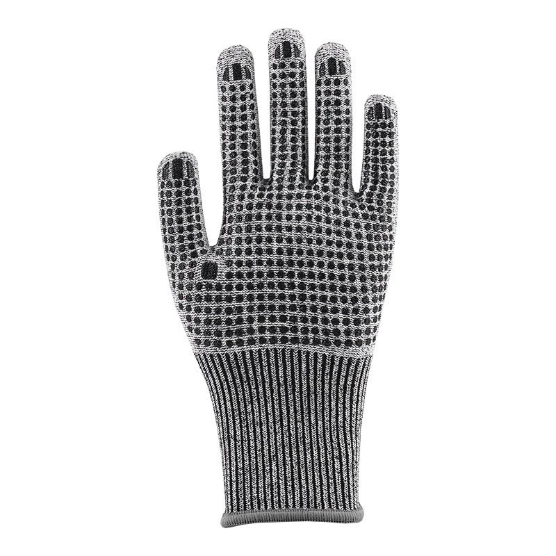 13 Guage HPPE Hemp Ash A5 Anti-Cutting Nitrile Dotted Gloves