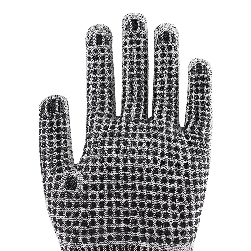 13 Guage HPPE Hemp Ash A5 Anti-Cutting Nitrile Dotted Gloves